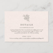 Blush Pink Monogram Details Enclosure Card Begleitkarte (Vorderseite)