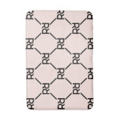 Blush Pink Monogram Elegant Luxury Girl Dorm Room Badematte (Vorderseite Vertikal)