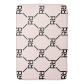 Blush Pink Monogram Elegant Luxury Girl Dorm Room Badematte (Vorderseite Vertikal)