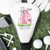 Blush Pink Monogram Golf Headcover