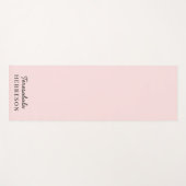 Blush Pink Monogram Modern Minimal Feminine Art Yogamatte (Vorderseite (Horizontal))