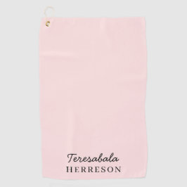 Blush Pink Monogram | Modern Minimalist Feminine Golfhandtuch