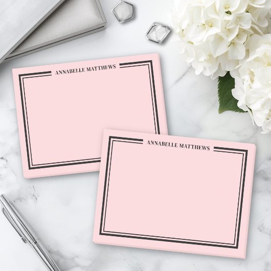 Blush Pink Monogram Post-it Klebezettel