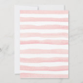 Blush Pink Moon and Stars Watercolor Babydusche Einladung (Rückseite)