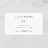 Blush Pink Moon Phasen Yoga Studio Business Card Visitenkarte (Rückseite)
