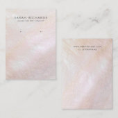 Blush Pink Mother Pearl Classy Earring Display Visitenkarte (Vorne/Hinten)