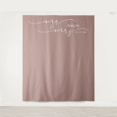 Blush Pink Mr. und Mrs. Wedding Banner Wandteppich (Vorderseite)