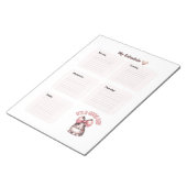 Blush Pink My Schedule Daily Planner Notepad Notizblock (angewinkelt)