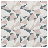 Blush Pink Navy Blau Geometrisches Muster Stoff (Muster)