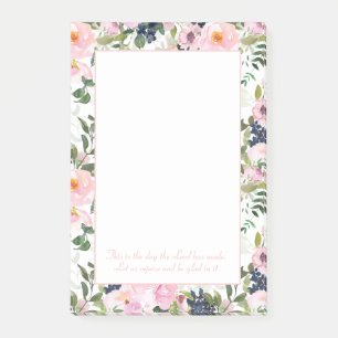 Blush Pink Navy Blues Christlich Bibel Verse Post-it Klebezettel