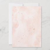 Blush Pink & Navy Blumengarten Baby Duschbrunch Einladung (Rückseite)