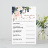 Blush Pink & Navy, die das beste Spiel der Braut k (Stehend Vorderseite)