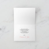 Blush Pink, Navy & Gold Dankeschön Karte (Innenseite)