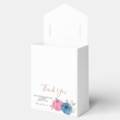 Blush Pink & Navy Pumpkin Gender Reveal Party Geschenkschachtel (Geöffnet)