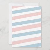 Blush Pink & Navy Zwei kleine Pumpkin Baby Dusche  Einladung (Rückseite)