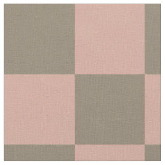 Blush Pink Neutral Checkerboard Cotton Fabric Stoff