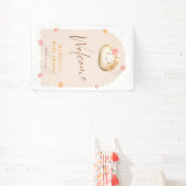 Blush Pink Niedlich Dumpling Baby Girl Dusche Will Banner (InSitu)