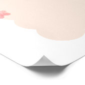 Blush Pink Niedlich Dumpling Baby Girl Dusche Will Poster (Ecke)