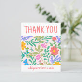 Blush Pink Niedlich Floral Vielen Dank für Ihren E (Stehend Vorderseite)