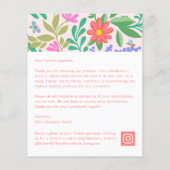 Blush Pink Niedlich Floral Vielen Dank für Ihren E (Rückseite)