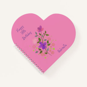 Blush Pink Niedlich Heart Shaped Spiral Notebook Notizblock