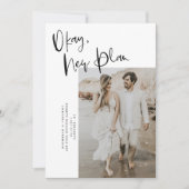 Blush Pink Okay neue Plan Hochzeit retten das Datu Save The Date (Vorderseite)