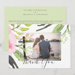 Blush Pink Olive Foto Vielen Dank für Ihre Hochzei