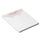 Blush Pink Ombre Aquarellfarben To Do List Notizblock (angewinkelt)