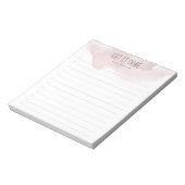 Blush Pink Ombre Aquarellfarben To Do List Notizblock (Rotiert)