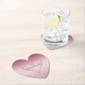 Blush Pink Ombre Glitzer Gold Liebe Forever Untersetzer (Vor Ort)