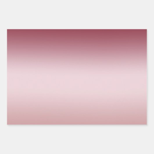 Blush Pink Ombre Glitzer Gold Liebe Geschenkpapier Set (Vorderseite 2)