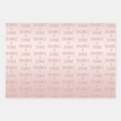 Blush Pink Ombre Glitzy Glitzer Sparkle Geschenkpapier Set (Vorderseite 3)