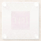 Blush Pink Ombre Glitzy Glitzer Sparkle Liebe Glasuntersetzer (Rückseite)
