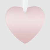 Blush Pink Ombre Glitzy Glitzer Sparkle Liebe Ornament (Rückseite)