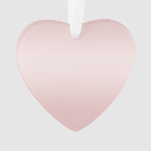 Blush Pink Ombre Glitzy Glitzer Sparkle Liebe Ornament (Rückseite)