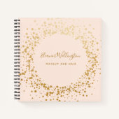 Blush Pink Ombre Gold Confetti Dots Creative Notizblock (Vorderseite)