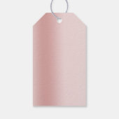 Blush Pink Ombre Gold Glam Confetti Geschenkanhänger (Rückseite)