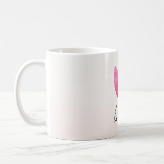 Blush Pink Ombre Katze mutig sein Kaffeetasse (Links)