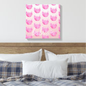 Blush Pink Ombre Katze mutig sein Leinwanddruck (Insitu (Schlafzimmer))