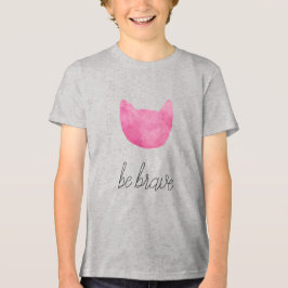 Blush Pink Ombre Katze mutig sein Tri-Blend Shirt