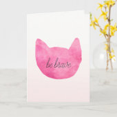 Blush Pink Ombre Katze sein tapfer Inspiration Karte (Gelbe Blume)