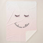 Blush Pink Ombre Kindness Matters Eyelashes Sherpadecke (Vorderseite)