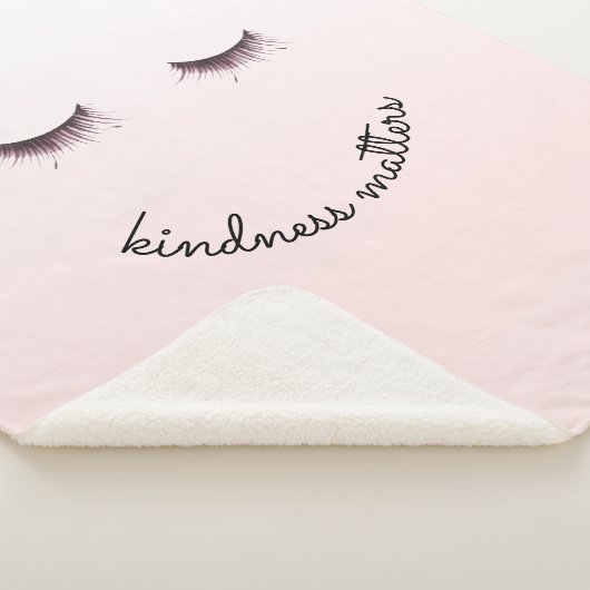 Blush Pink Ombre Kindness Matters Eyelashes Sherpadecke (3/4)
