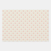 Blush Pink & Orange 3 Set Blumenpapier Geschenkpapier Set (Vorderseite 3)