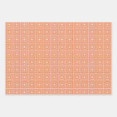 Blush Pink & Orange 3 Set Blumenpapier Geschenkpapier Set (Vorderseite)