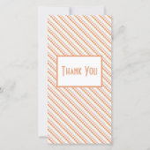 Blush Pink & Orange Grid Danke Karte (Vorderseite)