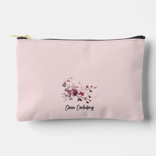 Blush Pink Orchid Stem Naturaccessoires Beutel (Vorderseite)