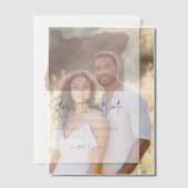 Blush Pink Oregon Karte Save the Date Minimalistis Pergament Einladungen (Versatz (Ehepaar))