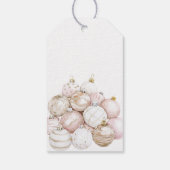 Blush Pink Ornamente Weihnachten Geschenkanhänger (Rückseite)