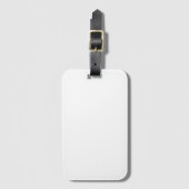 Blush Pink Oversified Mit Monogramm Initials Trend Gepäckanhänger (Vorderseite Vertikal)